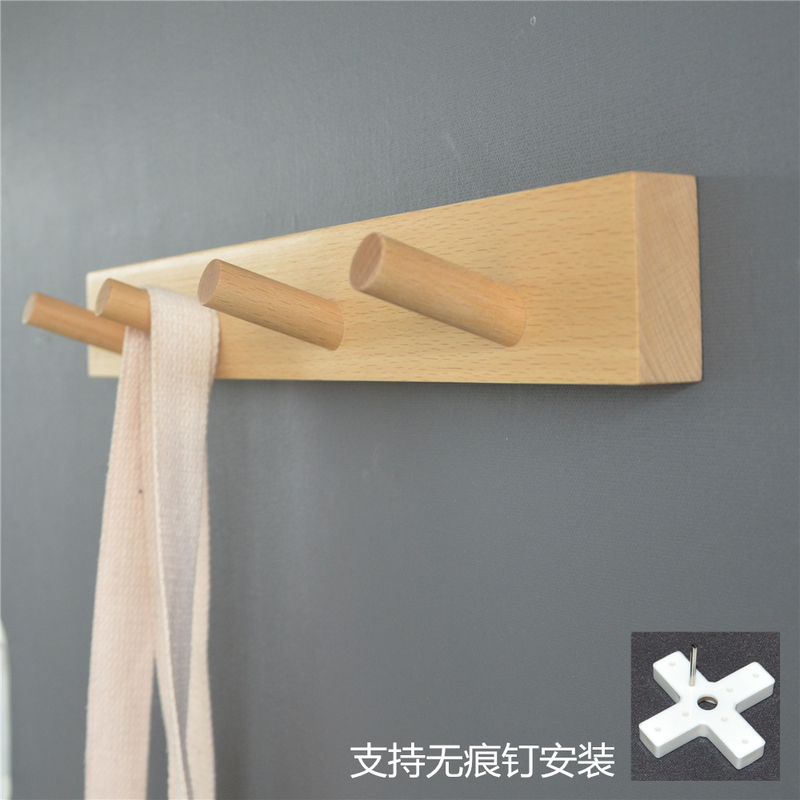 No-Trace Wall Hooks, Solid Wood Entryway Coat Rack, Wall-Mounted Clothes Hanger, No-Drill Creative Entryway Rear Hook No-Trace Wall Hooks, Solid Wood Entryway Coat Rack, Wall-Mounted Clothes Hanger, No-Drill Creative Entryway Rear Hook