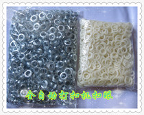 Buttonholes and eyelet buttons Inkjet cloth buttonhole tarpaulin buttonholes Wencheng fully automatic buttonhole machine half iron and half plastic buttonholes
