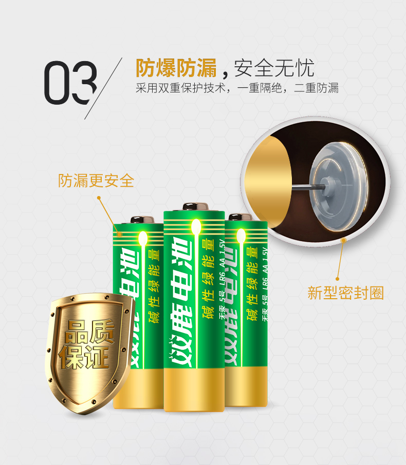双鹿5号7号碱性电池 12粒 图3