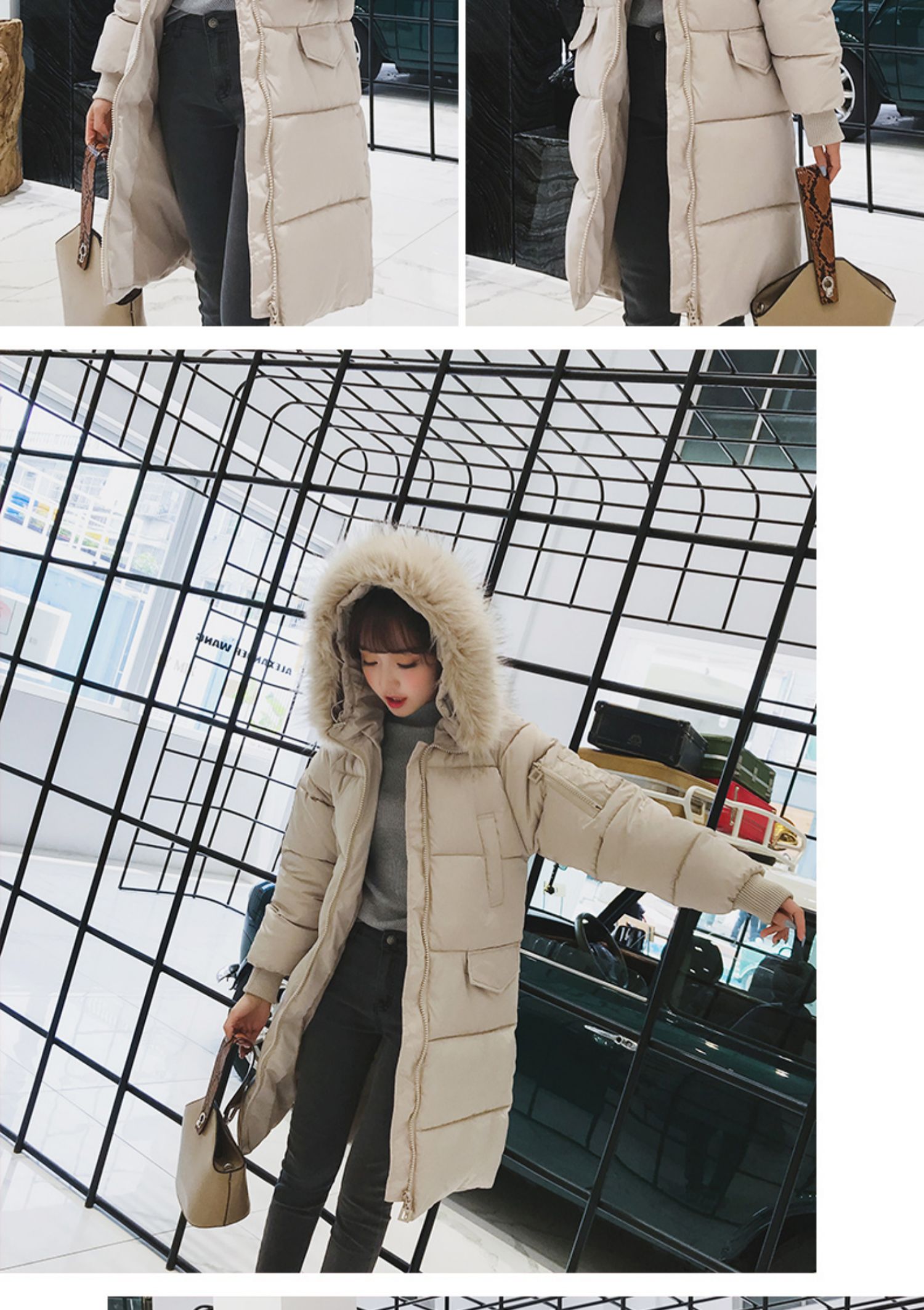 Mùa đông mới cotton phù hợp với nữ phiên bản Hàn Quốc dày lên chống mùa dài đoạn bf sinh viên mùa đông bánh mì áo khoác áo khoác - Bông áo ấm phao nữ