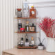Wall-Mounted Storage Rack, Desktop Tripod, Corner Integrated Wall-Mounted Acrylic Storage Rack, Multi-Layer Floor-Standing Bookshelf for Corners
