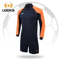 Lux 529 spring summer male and female football suit competition training suit light and breathable sports long sleeve T-shirt shorts