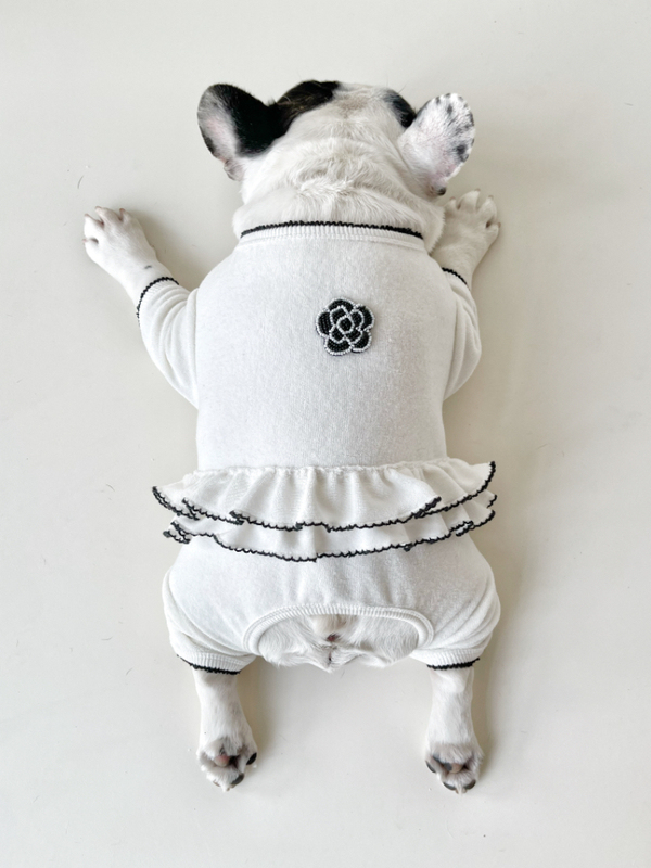 Pure Cotton Belly-Protecting Jumpsuit for French Bulldogs, Corgis, Bullys, Pugs, Maltese, Schnauzers, Suitable for Spring, Summer, Autumn, and Winter