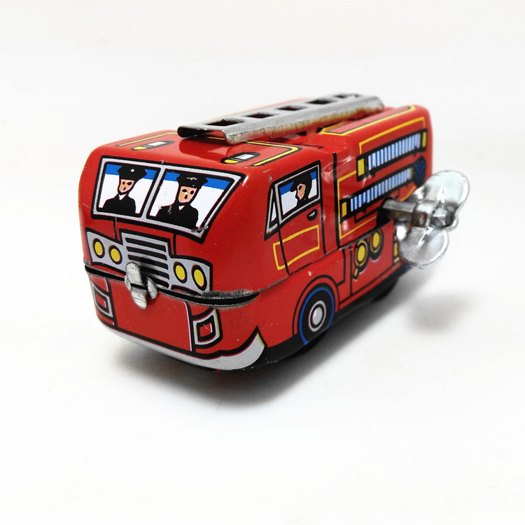 Post-80S Generation Wind-Up Tin Toys, Classic Fire Truck Childhood Memories, Nostalgic Birthday Gift, Old Toys