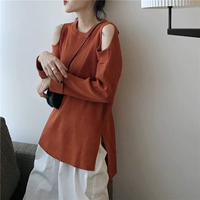 Mùa thu mới Hàn Quốc retro chic gió máy cẩn thận quây lỏng lẻo vòng cổ áo len cổ cao