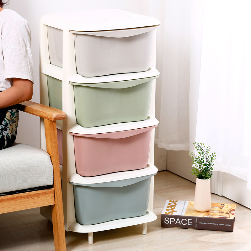 Thickened Containing Box Drawer HOME LIVING ROOM CHILDREN'S TOY CONTAINING BOX CHILDREN'S CLOTHING ZERO FOOD PLASTIC FINISHING BOX