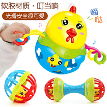 Baby rattle hand grip ball Baby small toy Learning to climb soft rubber teeth bite grip ball 3-6-12 months fitness ball