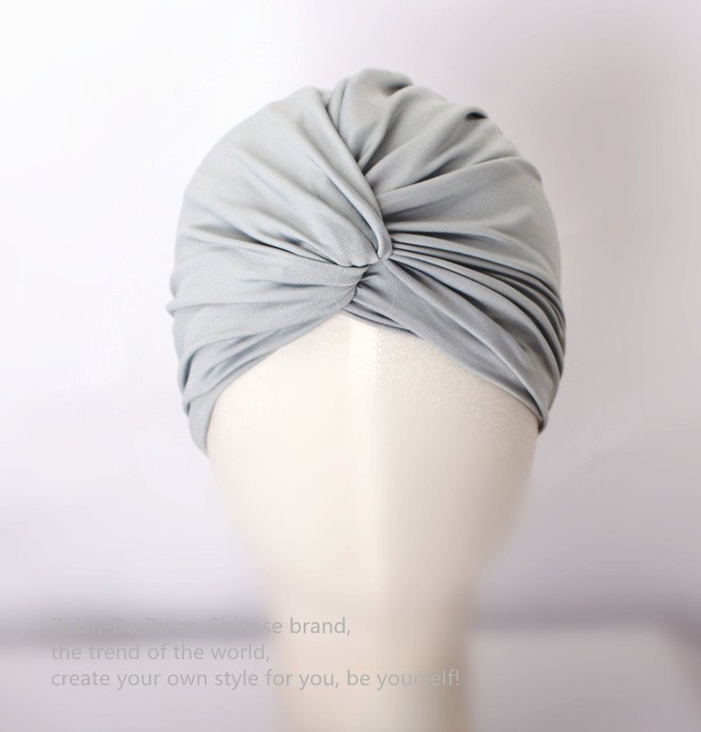 New stylish swimming cap not waterproof sunscreen comfort without stranglehead long hair extra-large swimming cap female light grey