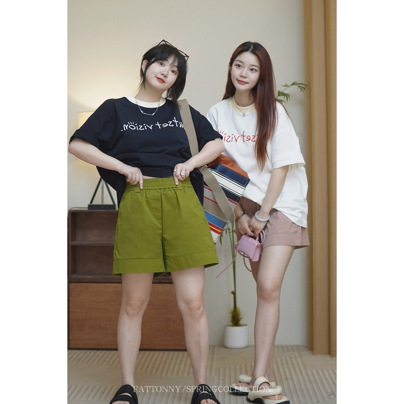 Zheng Maimai【Three-Color Shorts】Summer Versatile Fashionable Slimming Casual Shorts for Women