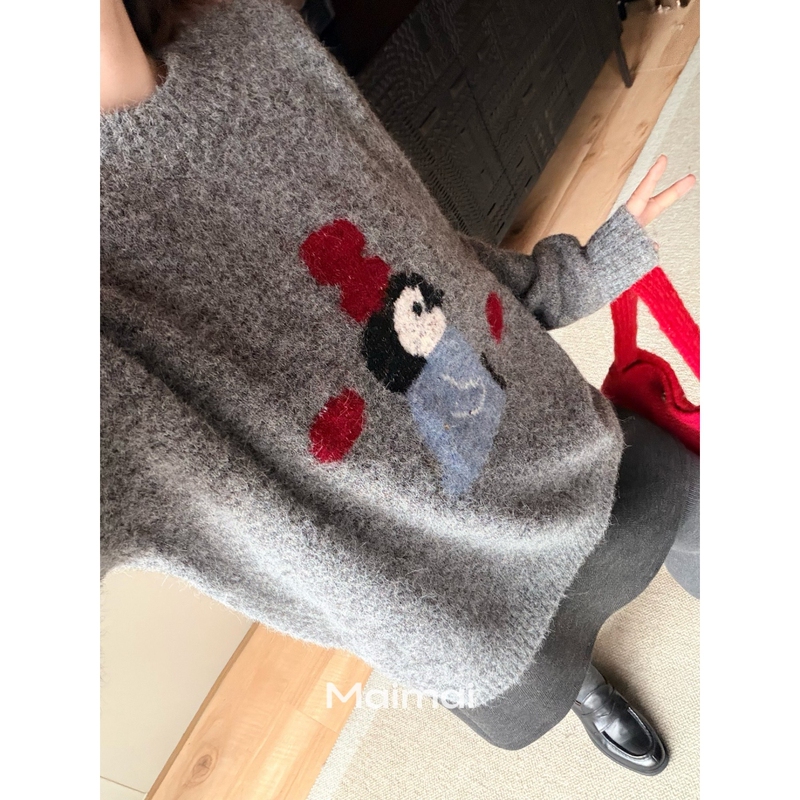 Zheng Maomai Penguin Dundun 2025 Unique and Super Stylish Sweater Autumn and Winter Casual Cute Cartoon Knitted Sweater
