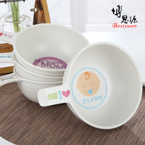 Cartoon Bamboo Fiber Childrens Dining Bowl Creative Single Handle Baby Coveted Cuddly Bowl Mother & Baby Shop Promotion Campaign Giveaway