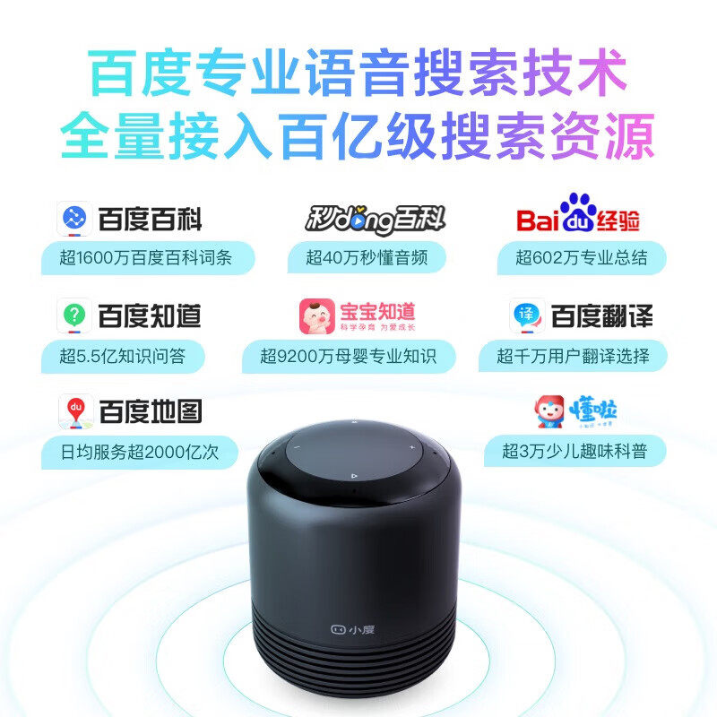 Xiaodu Smart Speaker 2 Infrared Version Baidu Alarm Clock Artificial Intelligence Voice Control Wifi Speaker