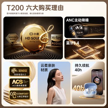 Xiaodu Bluetooth Earphones T200 In-Ear Type