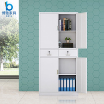 Iron door middle two bucket filing cabinet data cabinet iron cabinet office bookcase with lock locker voucher cabinet
