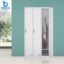 Three-door locker office locker dormitory wardrobe school iron 3-door locker staff cabinet with lock locker