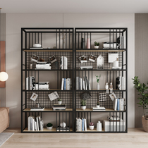 Nordic creative partition bookcase wrought iron living room dining room floor display rack office porch screen decoration rack