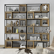 Nordic partition rack loft living room industrial style wrought iron screen porch decoration cabinet restaurant floor bookshelf