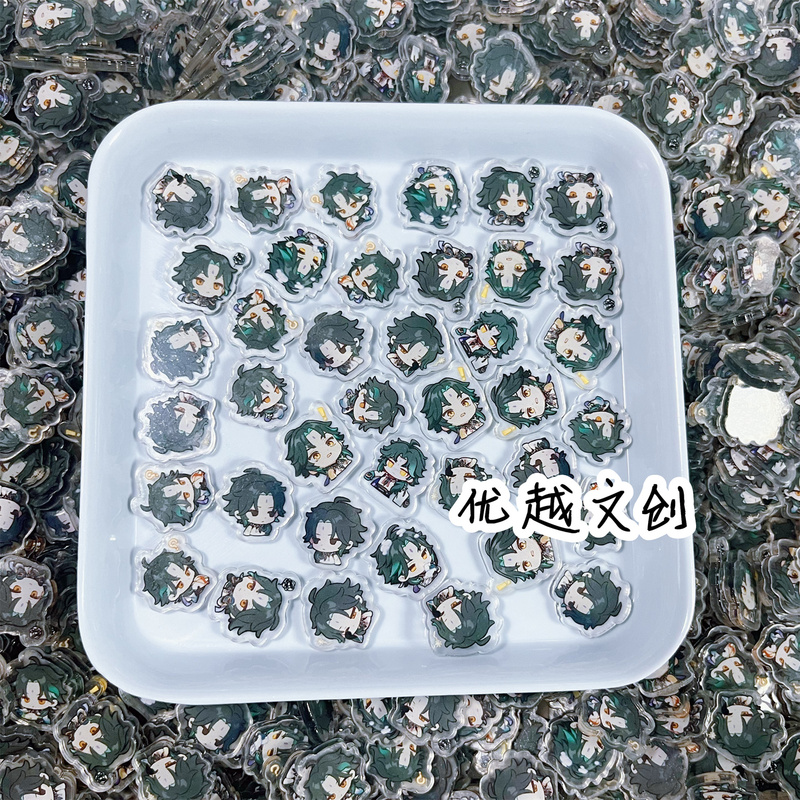 2Cm/4Cm Genshin Impact - Xiang Xiao Hongshu Style Acrylic Sheet Handmade DIY Keychain Shaker Phone Case 2Cm/4Cm Genshin Impact - Xiang Xiao Hongshu Style Acrylic Sheet Handmade DIY Keychain Shaker Phone Case