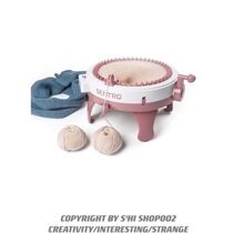 Shi home wool woven hand scarf sweater machine adult children hat socks lazy artifact