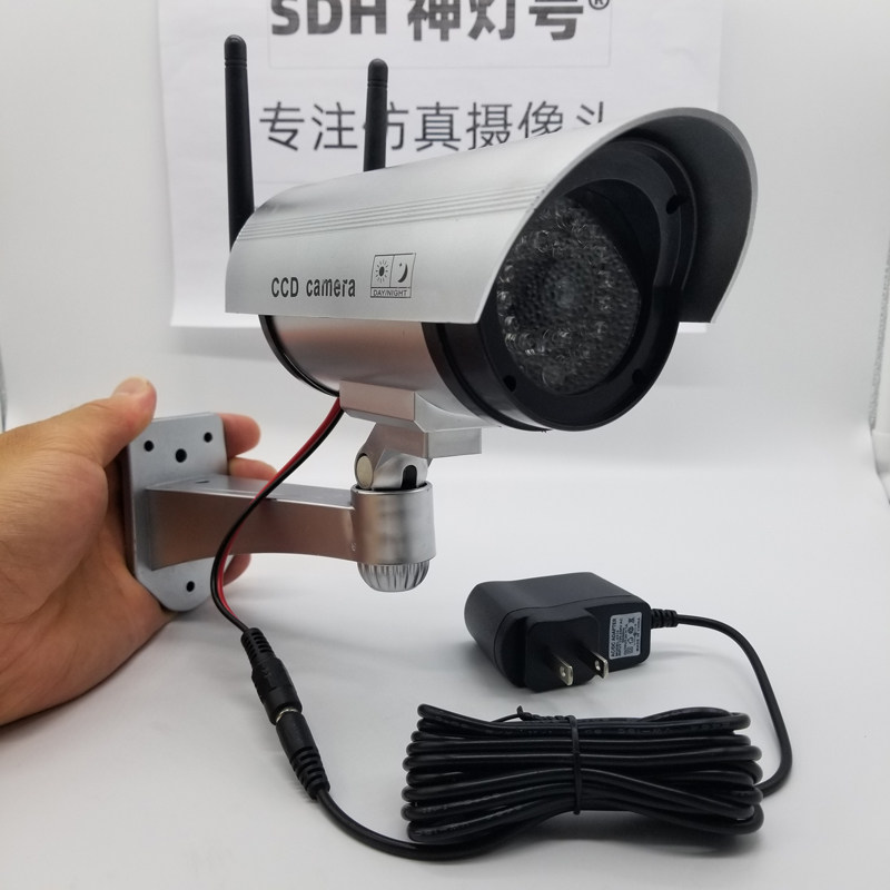 Fake monitor model plug-in 220V simulation camera Fake camera demolition with scary thief anti-theft with rainproof