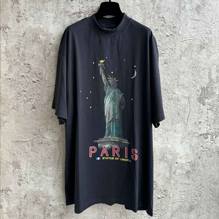 Blcg/Collection Pp Pain Shirt/Tape/Valentine's Day/Britney/Night Scene Loose Os Short-Sleeve Small Neckline T-Shirt