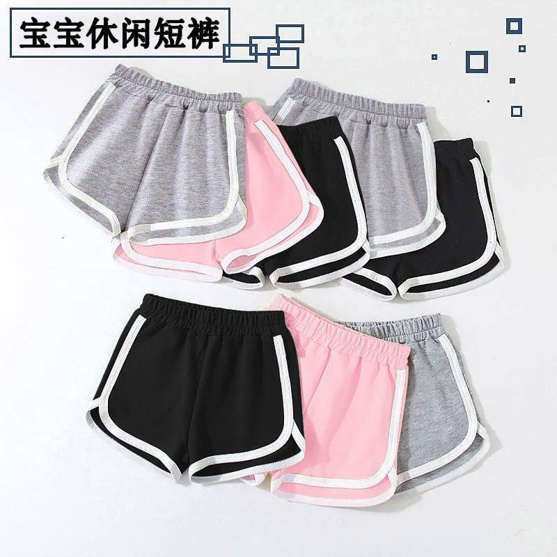 2026年夏新作 純綿ガールズスポーツショーツ（幼児向け）、カジュアルサマーウェア、子供用ホームスリープパンツ、アウターウェア