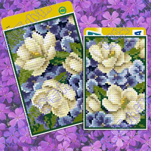 Mica Cross -Stitch Cardbag Back Bank Card Card Bag Bag K229 Magnolia New Product Cardbag Полная вышивка