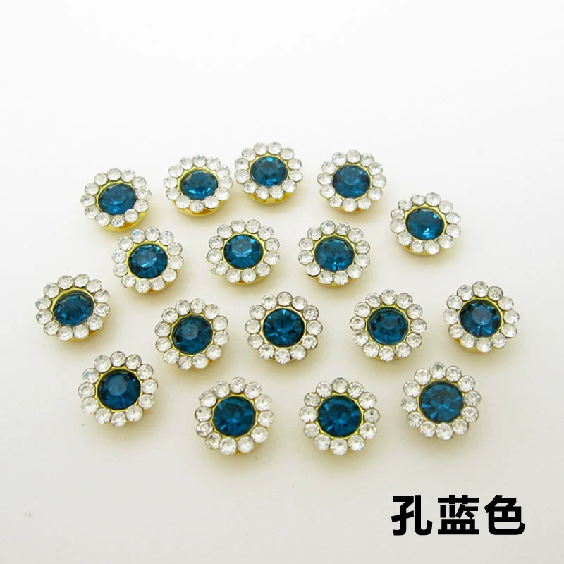 8mm Hướng dương Rhinestone Nơ trang trí Đĩa hoa Nút kim cương Hoa trái tim Phụ kiện tự làm Phụ kiện làm bằng tay Phụ kiện tóc Vật liệu may bằng tay Kim cương - Phụ kiện tóc