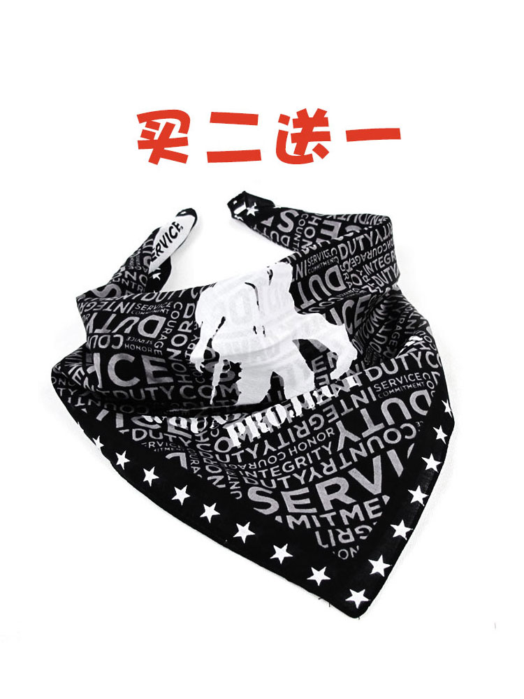 Warrior hip hop headscarf Men and women tide masked towel Heavy motorcycle square towel Hip hop gosh street hiphop square towel headband