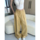 MianCun lazy style pleated pocket high waist wide leg pants summer new thin trousers loose casual pants for women