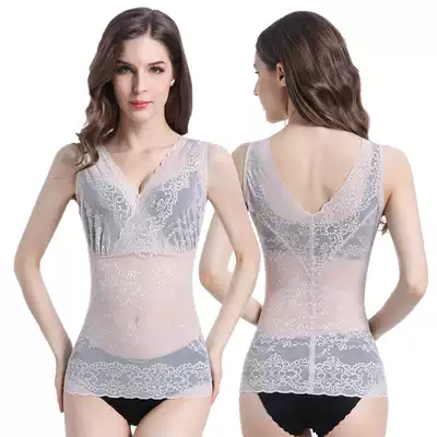 Summer ultra-thin body plastic vest V-collar thin body waist waist post-harvest belly large size anti-roll Body underwear women