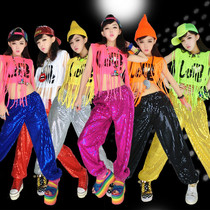 New Jazz Tshirt Womens Umbilical Hip Hop Street Dance Sequin Pants Night Bar DS Leading Womens Performance