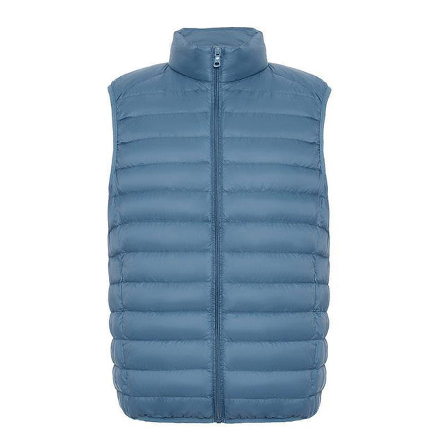 Youjia stand-up collar down vest men's short liner 2024 new light down jacket warm outer wear vest innerwear