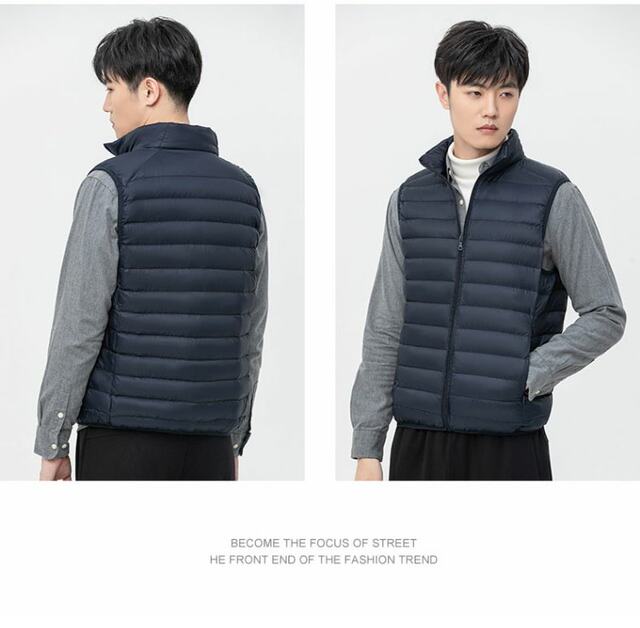 Youjia stand-up collar down vest men's short liner 2024 new light down jacket warm outer wear vest innerwear