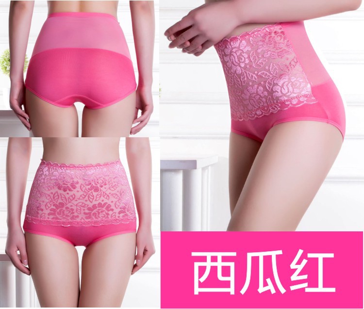 Cao eo ren gợi cảm bụng trong suốt đồ lót phụ nữ bán buôn mùa hè mỏng phần sau sinh modal cotton tóm tắt quần lót cạp cao