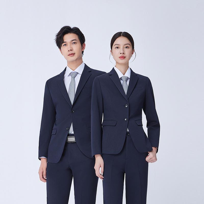 Im Zhiji Car Experience Center Sells Workwear Suits, 4S Store Unisex Blue Formal Suits