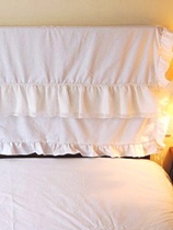 Version coréenne du nouveau ** bordure en lotus blanc Lace Crafts Pure Cotton Bedside Hood Bedside Cover