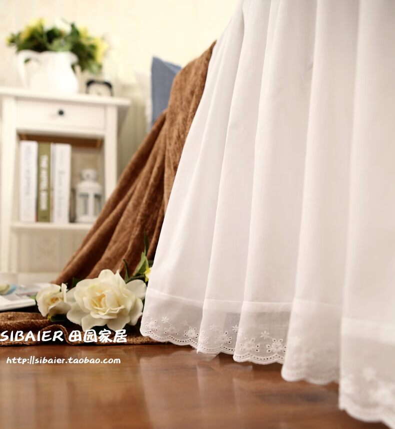 ** phần hoang dã Hàn Quốc mới của mỹ thêu satin giường váy cotton / vải lanh - Váy Petti ga giường viền ren