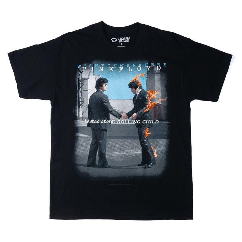 Authentic Pink Floyd Vintage Rock Band Short-Sleeved T-Shirt K Official Current Version