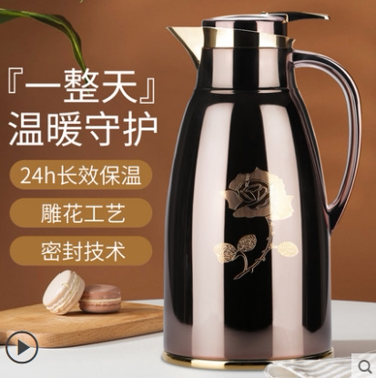 New Home Home Insulation Pot Glass Bile Hot Water Bottle Stainless Steel Thermos Thermos Insulated Bottle Large Capacity Thermos Bottle