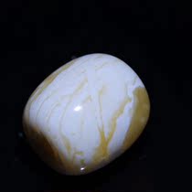 Xiaogui beeswax natural raw ore Russian gold white wax tiger skin pattern beeswax barrel beads clavicle beads pendant pendant