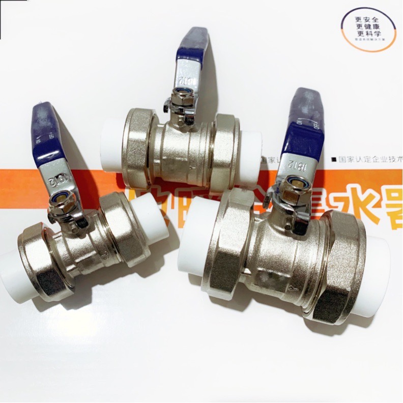 Double-living knot ball valve double head PPR copper ball hot melt welding 202532