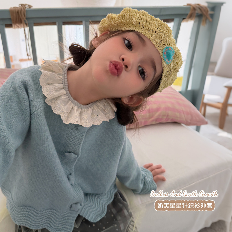 Children's Clothing for Girls, Sweater Cardigan, Autumn 2026 New Korean Style Girl Sweater, Baby Knitted Jacket Children's Clothing for Girls, Sweater Cardigan, Autumn 2026 New Korean Style Girl Sweater, Baby Knitted Jacket
