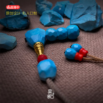 (Produced by fruit stone) raw ore non-phase set moon Tan mine standard three-way 24k gold hand string scattered beads accessories