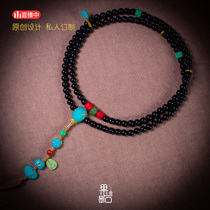 (Fruit Stone Designer) Black Gold Star Moon Bodhi Set Turquoise Dadness 24k Elephant Strike Run Ring