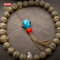 (Fruit Stone Designer) Pastor Seed Single Circle Hand String with Yungai Temple Original Mine Turquoise Carving Personality Design