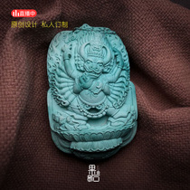 (Fruit stone) Turquoise carved pieces Tibetan Theme Collection level Dawei King Kong supports processing