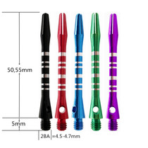 Continuously falling durable metal aluminum dart tail rod flying standard accessories professional competition 2ba small thread three-pack