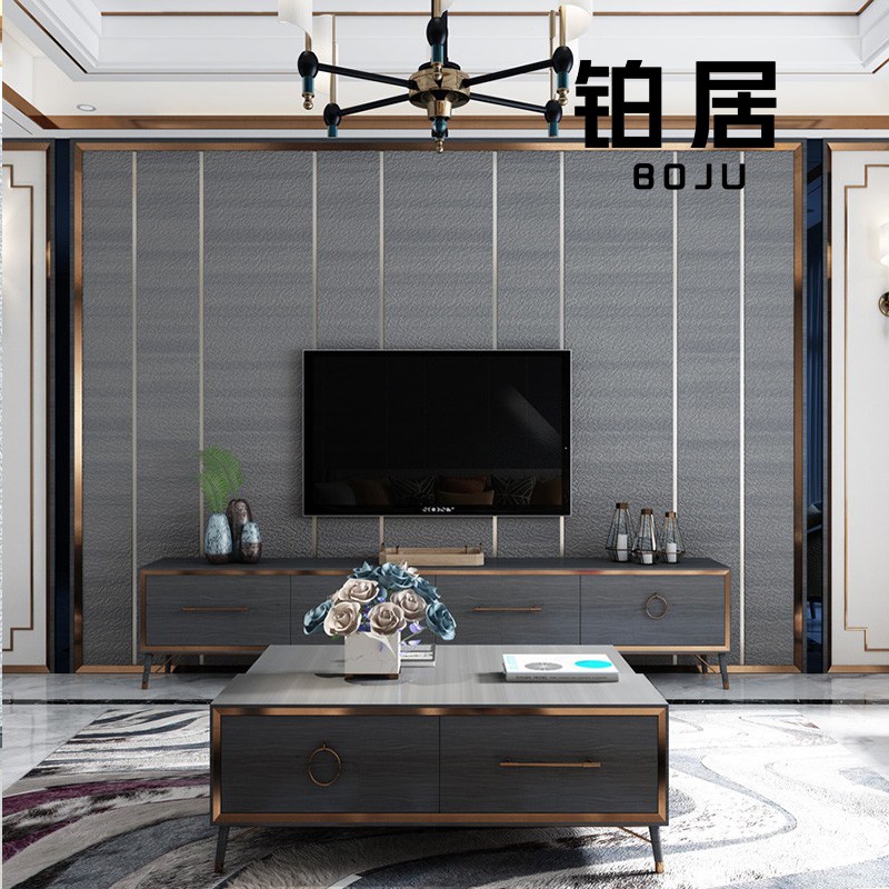 High-end High-end Stripe Black Grey Soft Bag Hardpack Decoration TV Background Wall Wallpaper Ktv Home Video Wallpaper