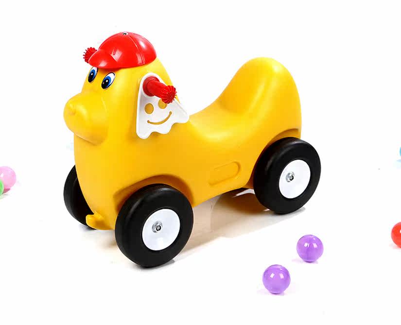 Kindergarten Slip Tackle Rocking Horse Dual-use with Fried Cart Toy Baby Children Slip Bike Four-wheeled School Walking Bike Mikitsch